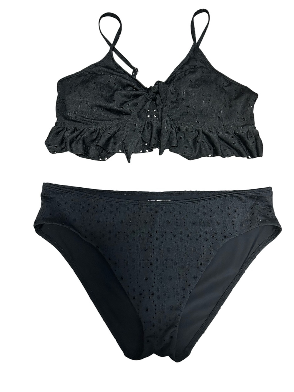 Adore Me Black Ruffle Trim Bikini Sz XL